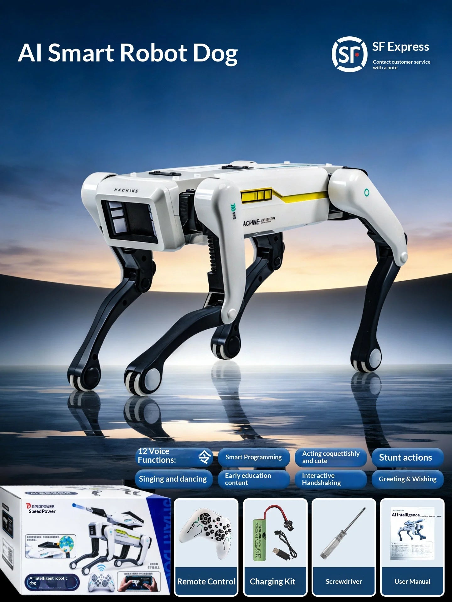 AI Robot Dog 2026 | Bionic Mechanical Arm Remote Control Smart Pet | DealersDealers