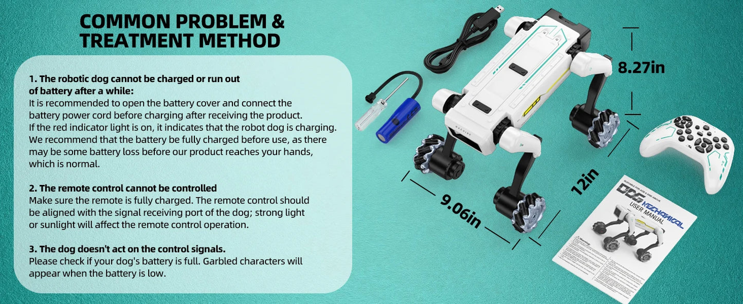Electric RC Robot Dog | Voice Programmable Clip & Shoot Smart Dog | DealersDealers