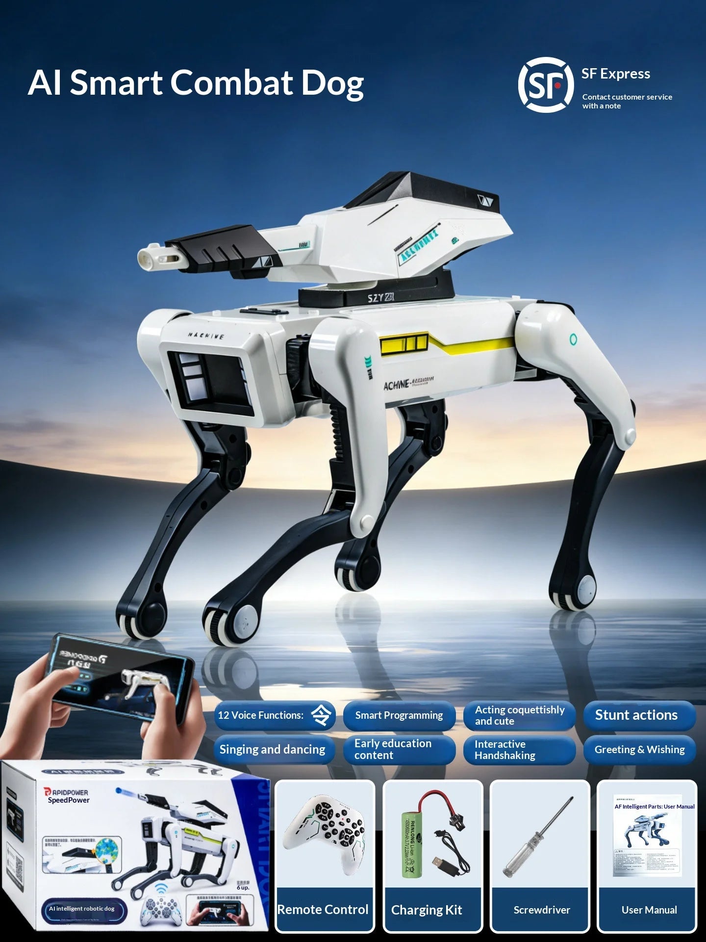 AI Robot Dog 2026 | Bionic Mechanical Arm Remote Control Smart Pet | DealersDealers