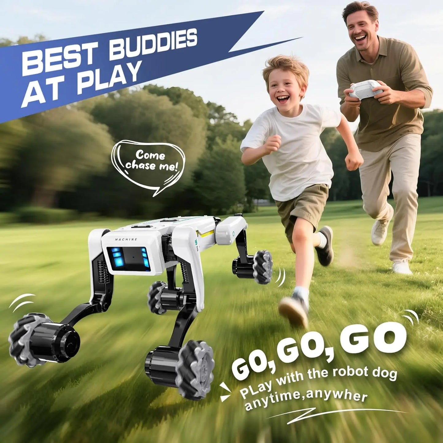 Electric RC Robot Dog | Voice Programmable Clip & Shoot Smart Dog | DealersDealers