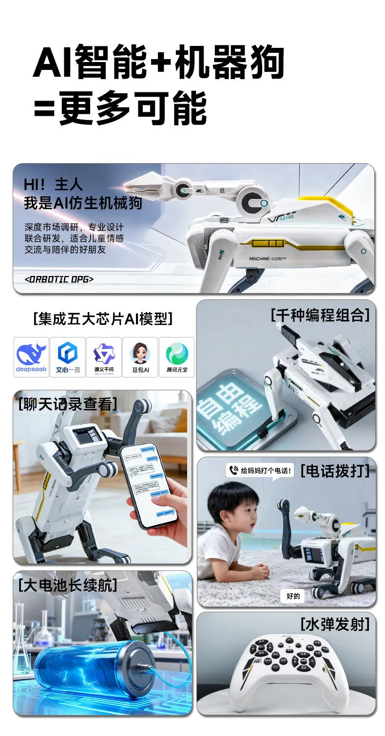 AI Robot Dog 2026 | Bionic Mechanical Arm Remote Control Smart Pet | DealersDealers