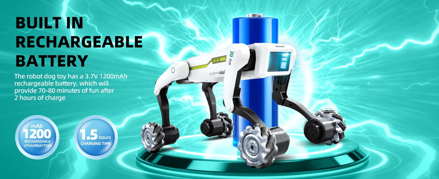 Electric RC Robot Dog | Voice Programmable Clip & Shoot Smart Dog | DealersDealers