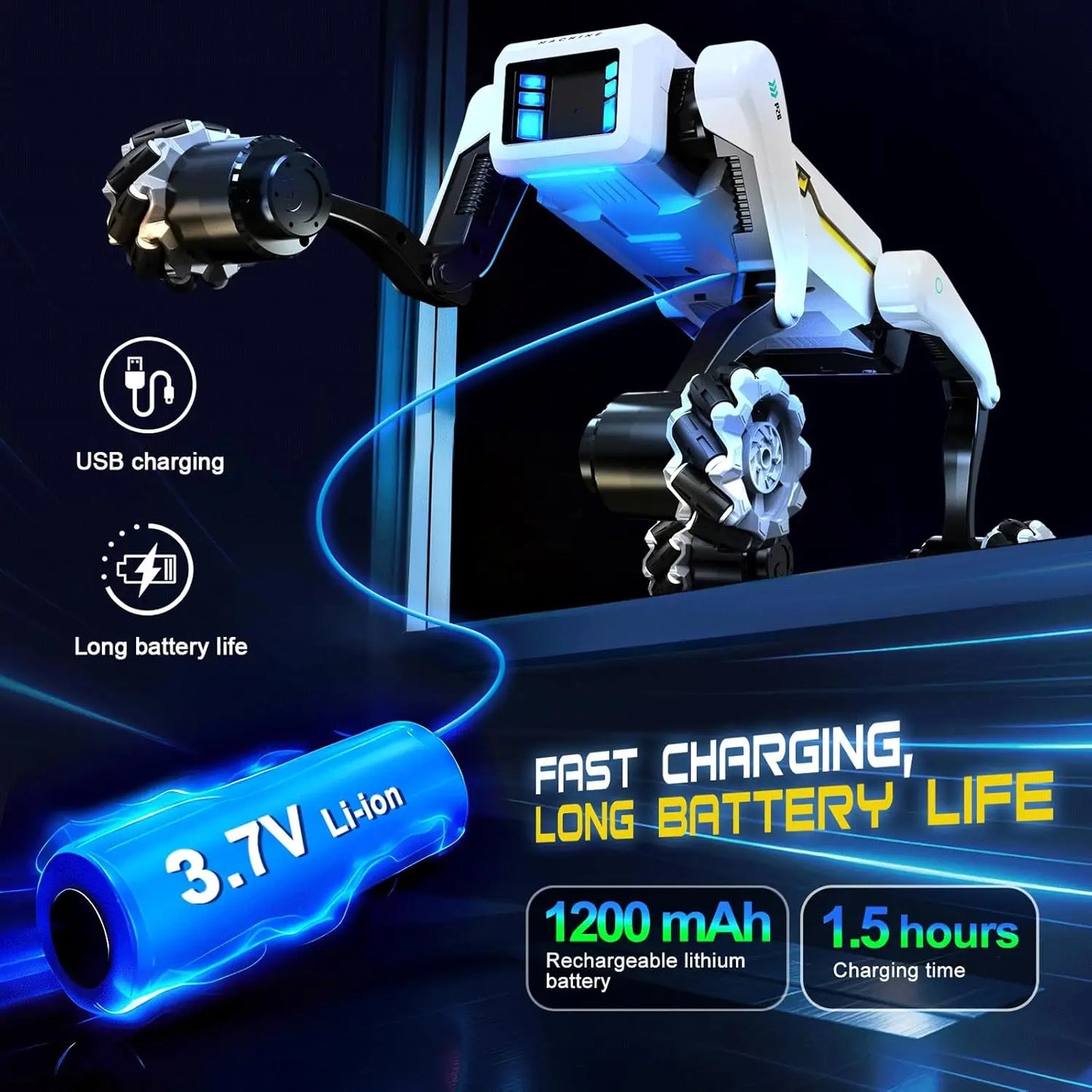 Electric RC Robot Dog | Voice Programmable Clip & Shoot Smart Dog | DealersDealers