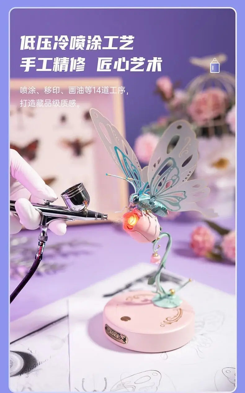 Robotime Mechanical Butterfly DIY Metal Model | Premium Assembly Toy | DealersDealers