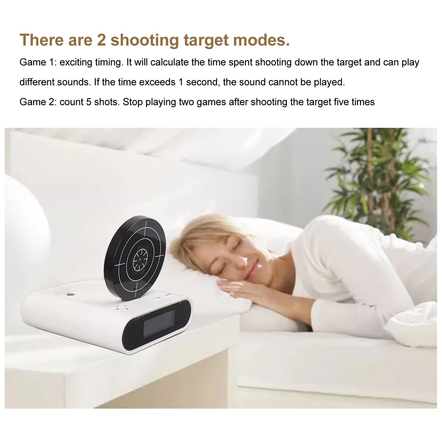 Shooting Target Alarm Clock | LED Display Smart Desk Clock | DealersDealers