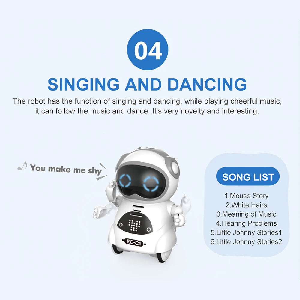 Mini Smart Robot Toy | Talking Voice Recognition Dancing Story Robot | DealersDealers