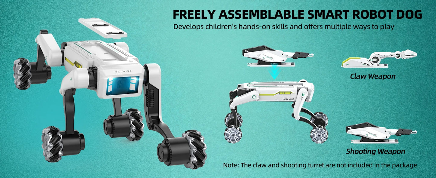 Electric RC Robot Dog | Voice Programmable Clip & Shoot Smart Dog | DealersDealers